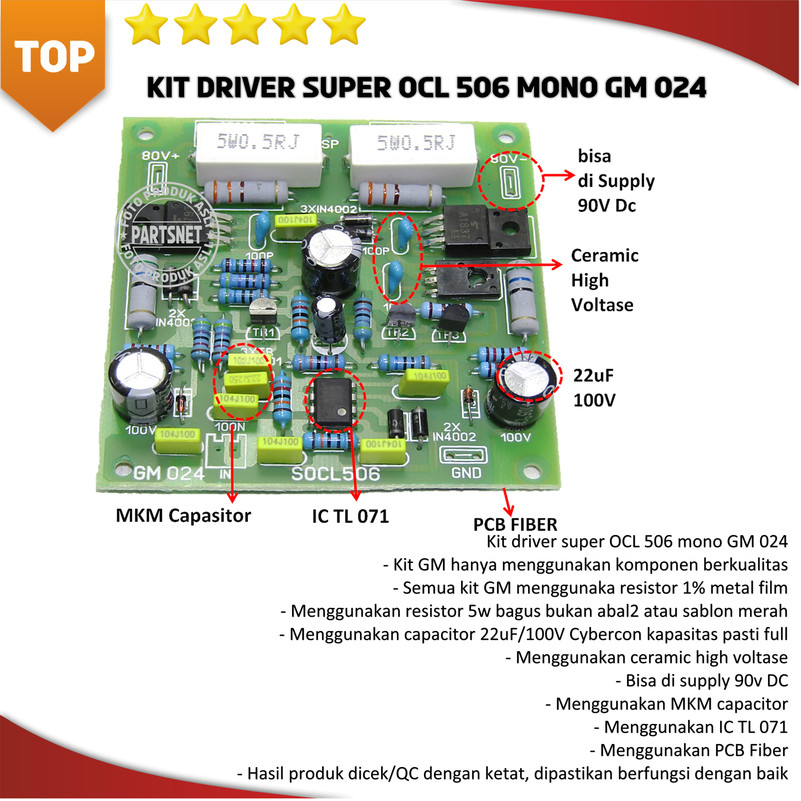 Kit driver super OCL 506 mono GM 024