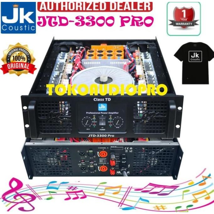 Jk Coustic Jtd3300 Pro Professional Power Amplifier Original Jk Coustic Jtd-3300 Pro New Stok