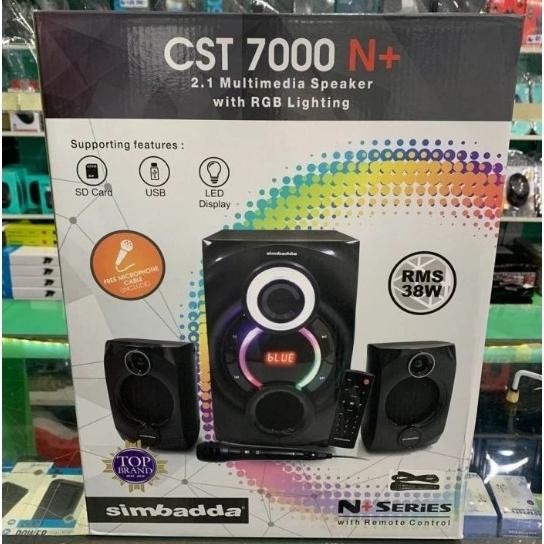 Speaker Simbadda Cst 7000N Plus Mic Led Display Remote New Stok