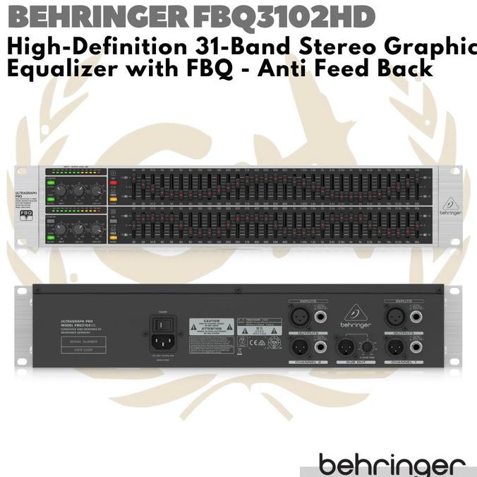 Behringer Ultragraph Pro Fbq3102Hd 31 Band Graphic Equalizer With Fbq New Stok