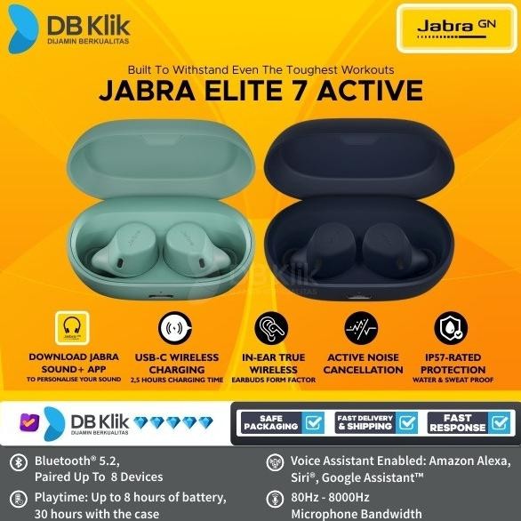Tws Jabra Elite 7 Active True Wireless Earbuds - Jabra Elite 7 Active New Stok