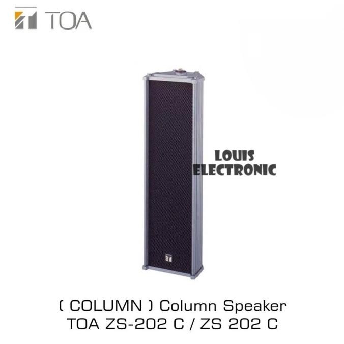 Column Speaker Toa Zs-202C Zs 202C 20 Watt Metal Case Column Speaker New Stok