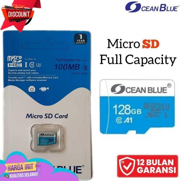 Sale Memory Card Hp Micro SD MMC Kartu Memori TF OCEANBLUE Class10 U3 16 32 64 128 256 512 GB 100MB/