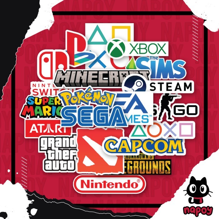 BERMUTU STIKER PACK GAME 19pcs LAPTOP AKSESORIS HP ANTI AIR