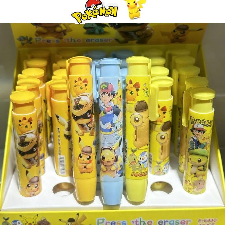

1pc Pokemon Press Eraser Creative Writing Drawing Pencil Erasers Stationery Office School Supplies Kids Birthday Gift