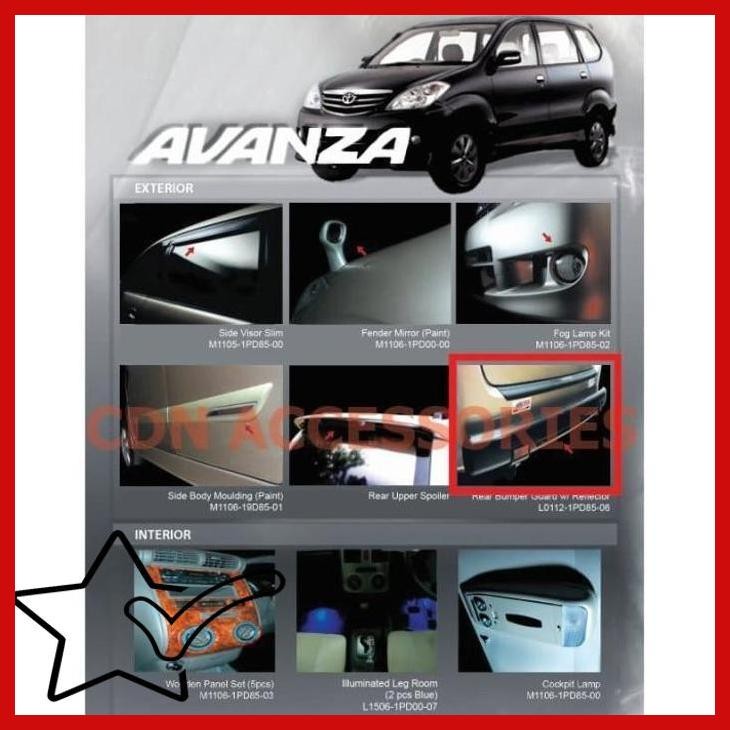 [CDN] REAR BUMPER GUARD AVANZA 2010 / PENGAMAN BEMPER BELAKANG AVANZA