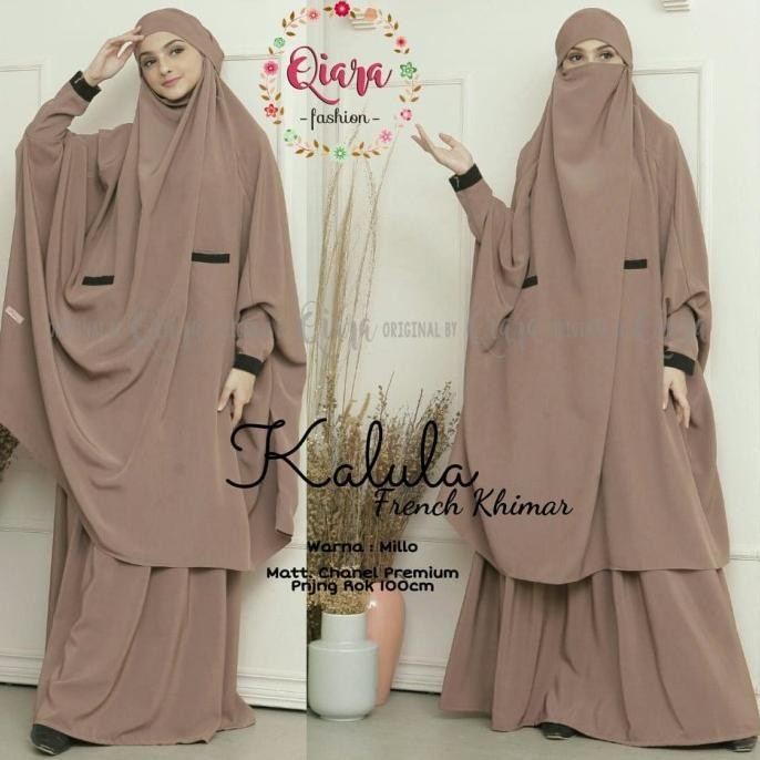 kalula french khimar kalula syari cadar simple setelan muslim simple KAL