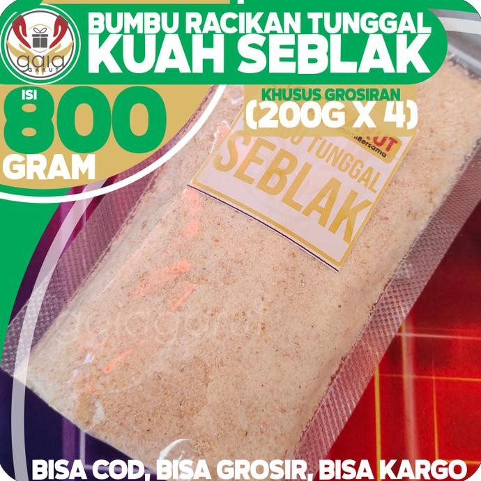 

Terlaris Khusus Grosiran - Bumbu Tunggal Seblak 1Kg (4 X 200Gr) Racikan Kemasan Ready Stok