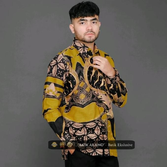 

Produk Baru!! kemeja batik pria lapis furing ekslusive lengan panjang lemon