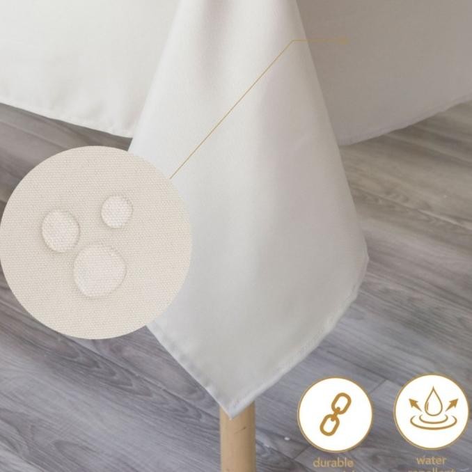 TAPLAK MEJA MAKAN PUTIH 145X240 CM - TABLECLOTH - TABLE CLOTH 145X240