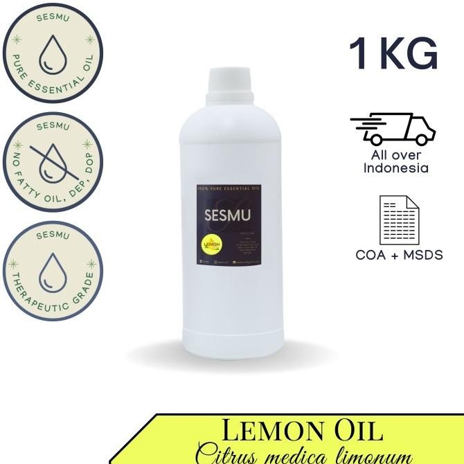 

Produk Baru!! 1 KG / 1 L / 1000 ML LEMON 100% PURE ESSENTIAL OIL / MINYAK ATSIRI