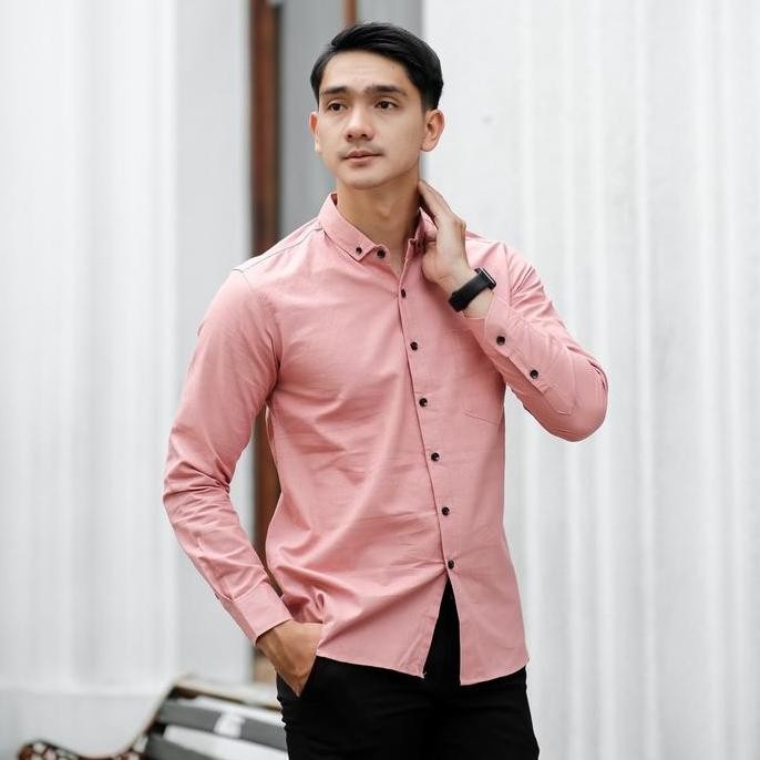 

Produk Baru!! Kemeja lengan panjang polos slimfit polos Warna Lemon