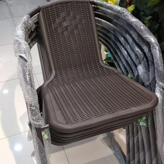 BARU KURSI TERAS 1 PCS/KURSI TAMAN 1 PCS/KURSI BESI MOTIF ROTAN 1 PCS