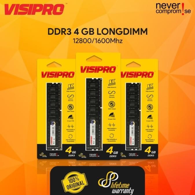 CO RAM PC DDR3 4GB/8GB DDR3 PC 12800 Visipro