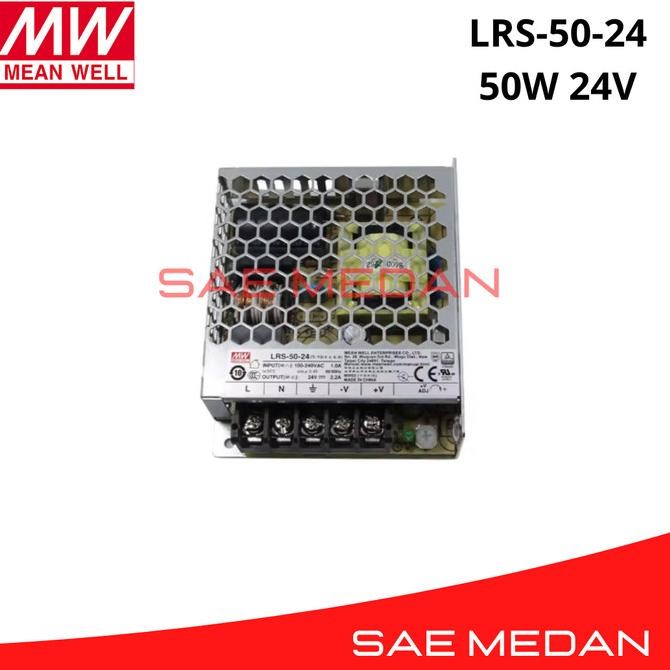 TERBARU - Power Supply LRS-50-24 LRS 50 24 Meanwell 50W 24V
