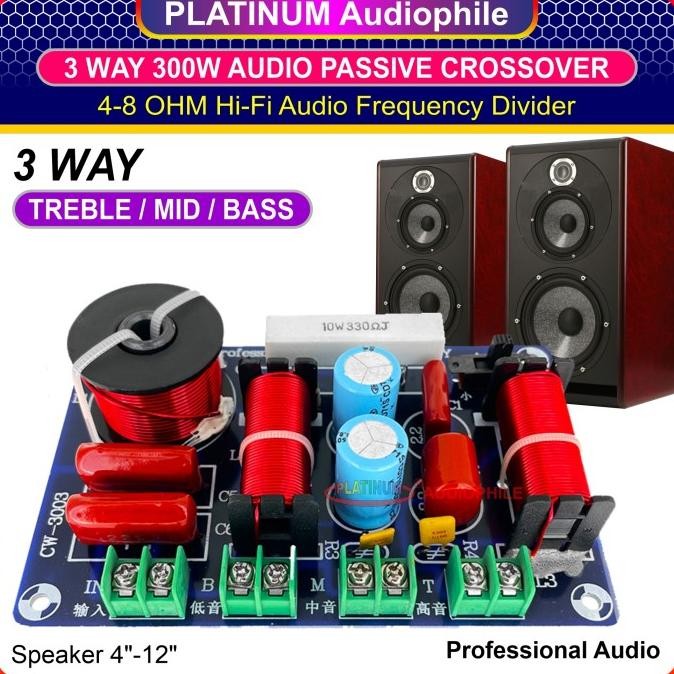 CO Crossover Pasif 3 Way Passive Speaker Crossover Low Mid High CW-3003