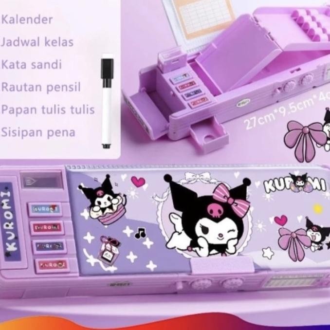 

diskon! tempat pensil password multifungsi sanrio cinnamoroll biru kuromi ungu melody pink astronot rocket roket karakter lucu kotak pensil alat tulis bahan tahan air berkapasitas besar lapis ganda termasuk rautan pakai sandi