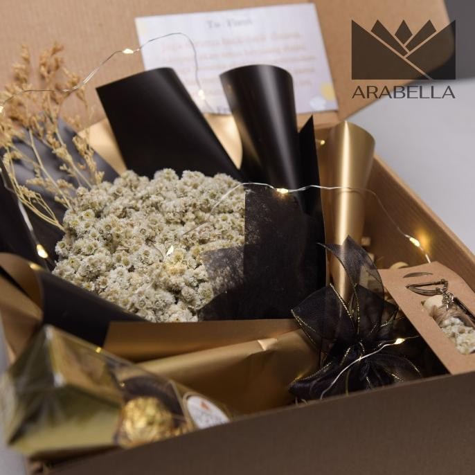 Siap Kirim Buket Bunga Edelweiss Besar 30cm Hampers Edelweiss Bouquet Big Size