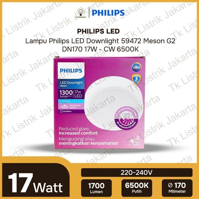 Lampu - Lampu Philips Meson Downlight Plafon Led 59472 150 17W Outbow Bulat