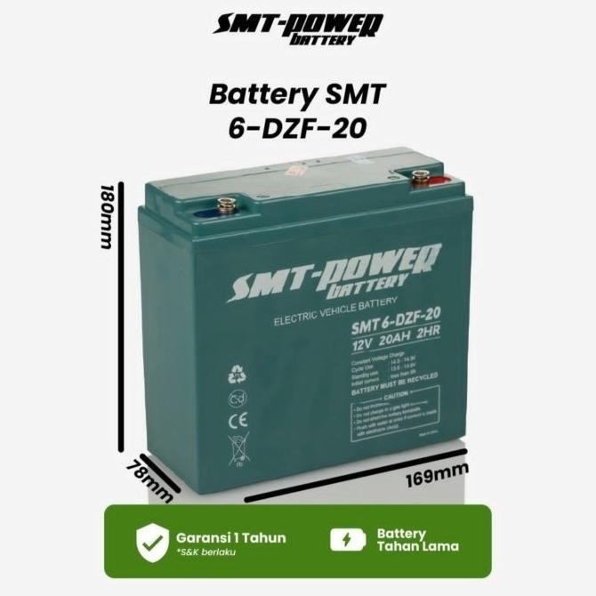 Ready Baterai Smt 12V 20Ah Baterai Sepeda Listrik / Baterai Motor Listrik