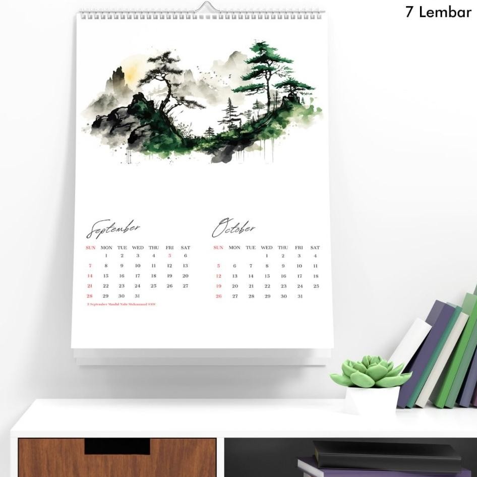 

Alender 2025 Alender Dinding 2025 Uni Perc Ruangan Anda Dengan Deain Ern Aethetic Chinee Tyle Ii 7 Lembar