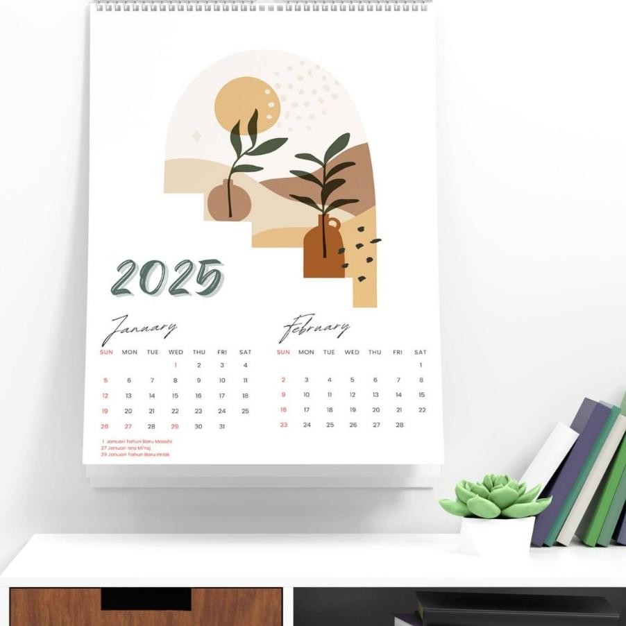 

Alender Dinding 2025 Alender Aethetic 2025 Diding Piral Uuran A3