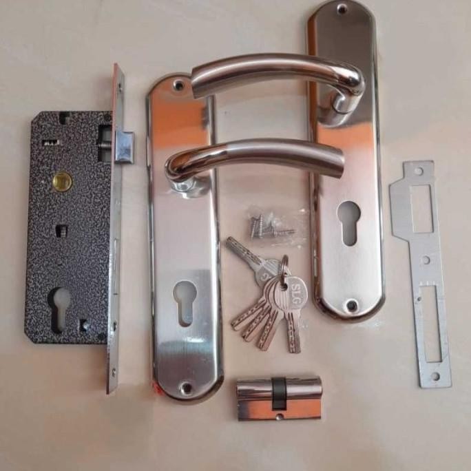 KUNCI PINTU RUMAH SET BESAR 25CM SOLIGEN/HANDLE PINTU SUS 304