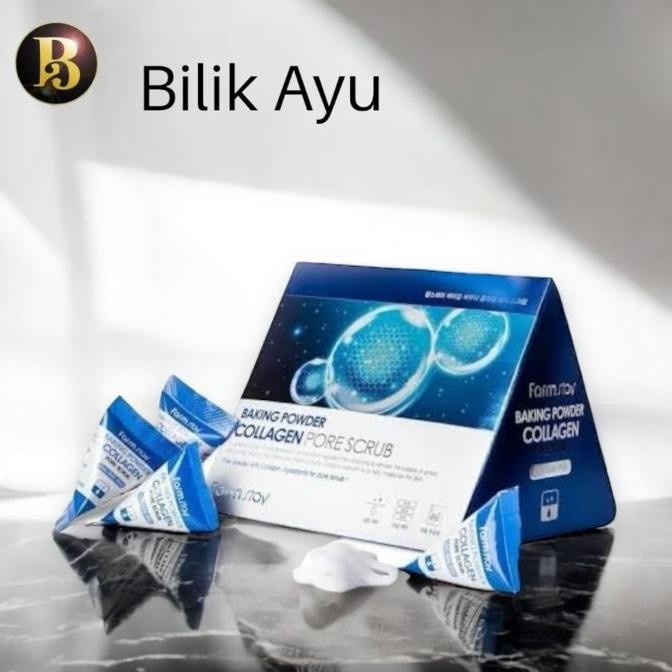 BEST SELLER FARM STAY BAKING POWDER COLLAGEN PORE SCRUB 7G 25PCS