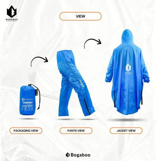 Baru !! Jas Raincoat Setelan Ponco Keril Hiking Ultralight 20D Bogaboo Areez