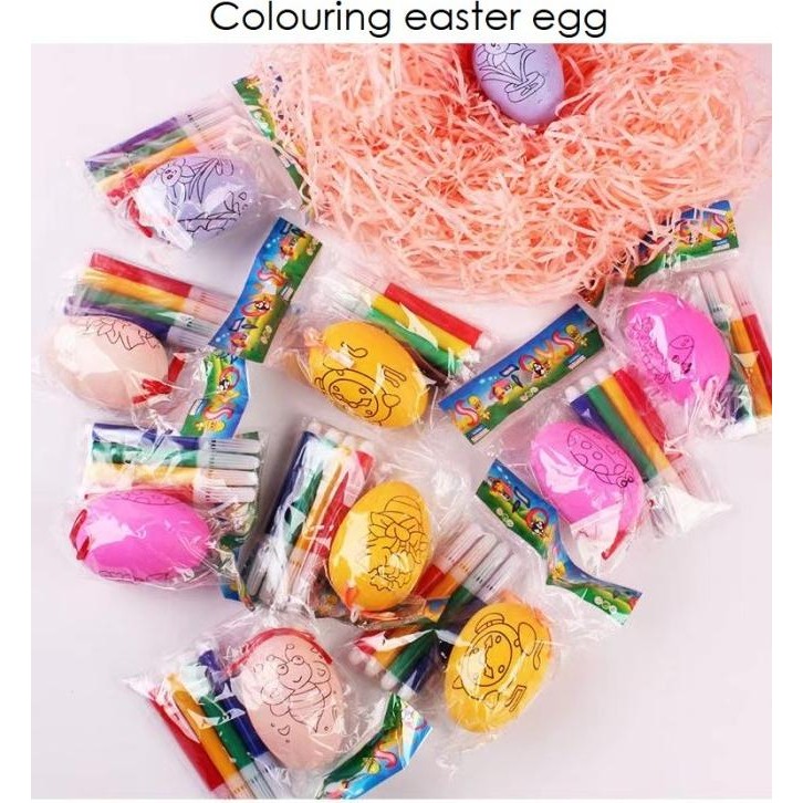 

Buruan beli] Colouring easter egg 1 set telor paskah mewarnai dgn spidol