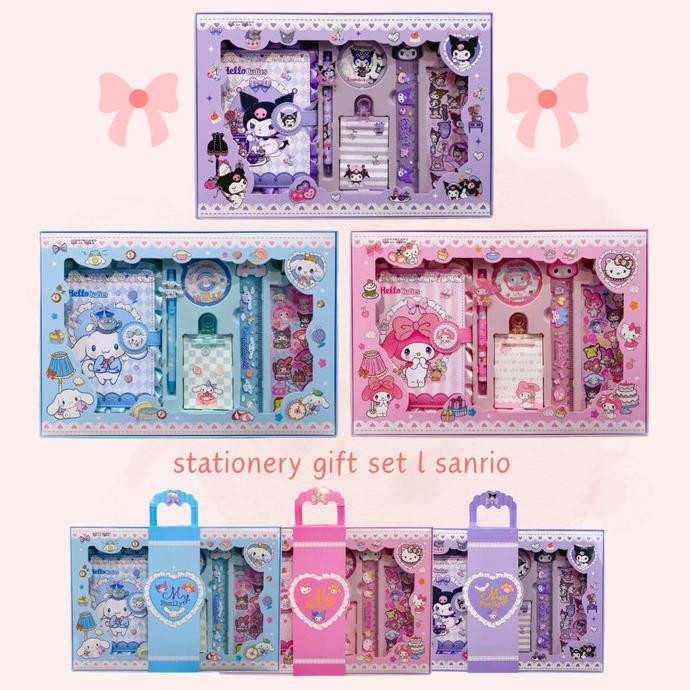 

favorit] Stationery gift set box sanrio kuromi cinnamoroll melody kado ultah