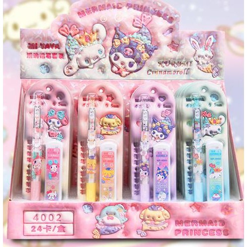 

populer] Pensil cetek mekanik dgn refill isi HB sanrio mermaid mechanical pencil kuromi cinnamoroll