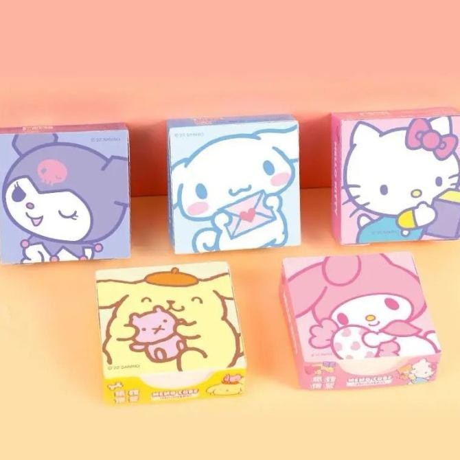 

yang dicari@@@@] Memo cube sanrio kuromi cinnamoroll melody pompurin notes 250lbr