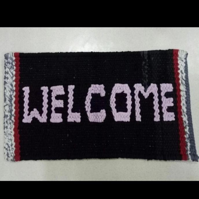 Sale Keset Kain Welcome Anyam Besar Lap Kaki Lantai 80 X 50 Cm
