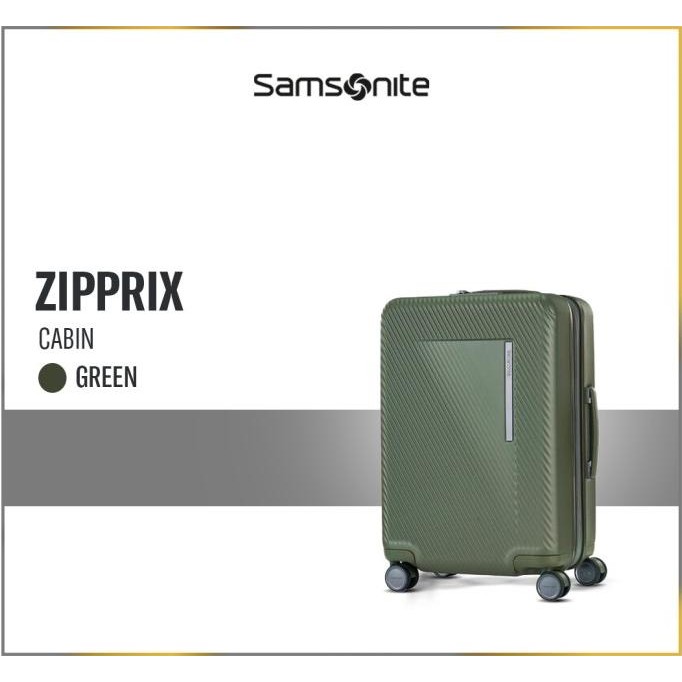 DISKON Samsonite Koper Hardcase Zipprix Spinner 20 Inch EXP - Green