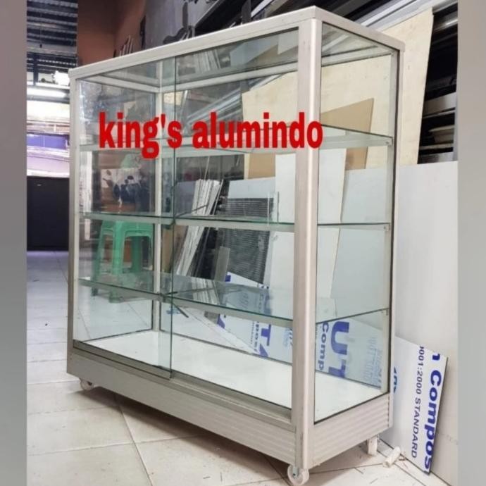 CO etalase kaca - etalase standar - etalase kaca aluminium