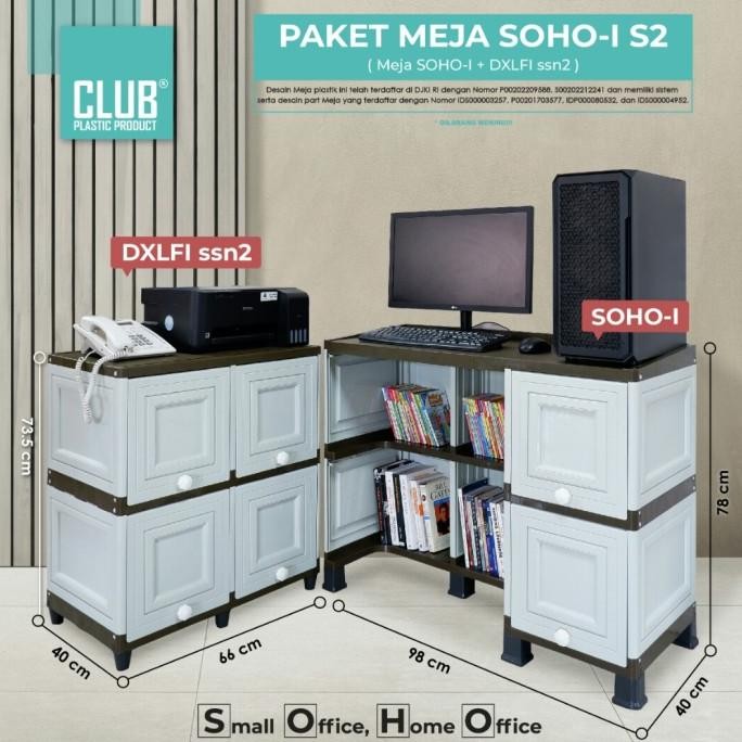 

Club Paket Meja Kantor Soho-I Set 2 | Lemari Cabinet Plastik Club Soho