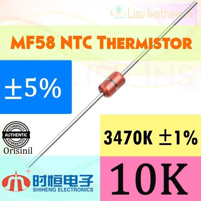 Murah (5) 10k 5% 3470K 1% 50mW MF58 NTC Thermistor Shiheng Original 10k lisu992 Murah