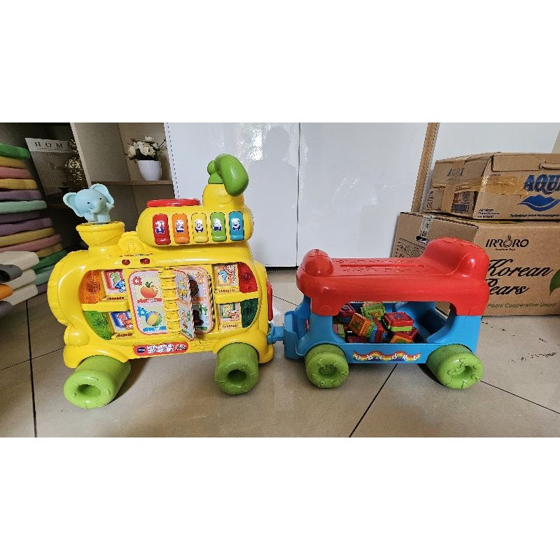 Preloved mainan bayi anak alphabet train vtech