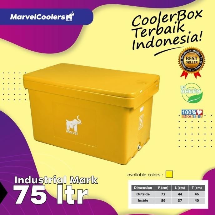 CO Cooler Box 75 L / Marvel Cool es kristal batu kristal ikan coolbox