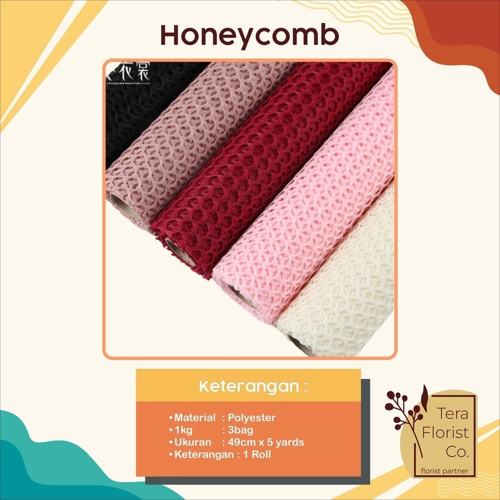 

20 Lembar Cellophane Honeycomb Kertas Bunga Flower Wrapping Kertas Buket Wrap Paper Bungkus Bouquet Waterproof Pembungkus Kado P.YXW