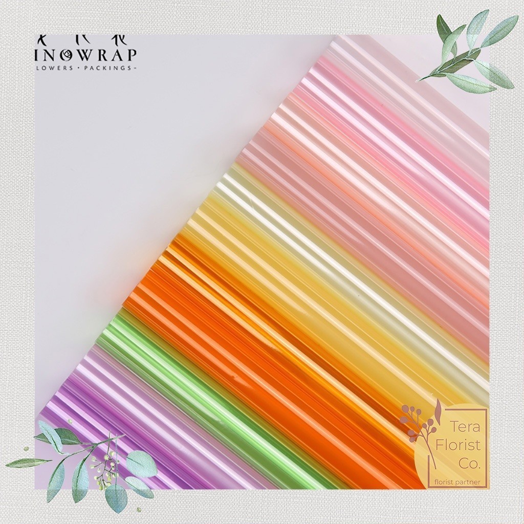 

20 Lembarertas Buket Bunga Korean OPP Tebal Film Flower Wrapping Paper Sinowrap Calor Kado Arte Grosir Florist Suppl Cellophane Semi Transparent P.XHXL