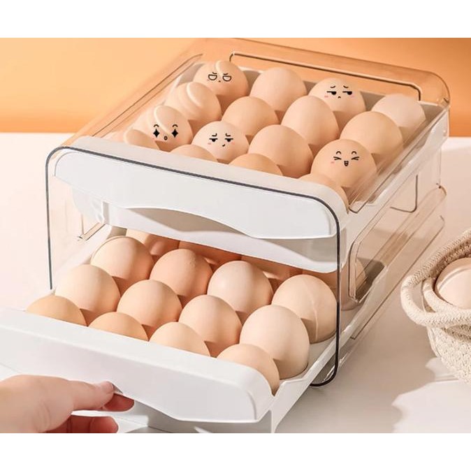 CO Tempat Penyimpanan Telur acrylic Rak Telur Egg Box container