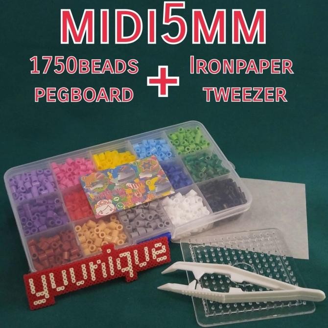 

BIG SALE 1750+ PERLER ARTKAL HAMA BEADS MIDI 5MM PEGBOARD TWEEZER IRONPAPER !!!!!