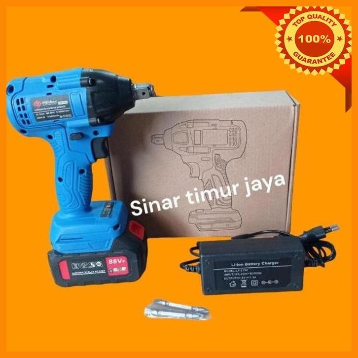 (stj) mesin bor hujia-300 pembuka baut baterai  cordless impact -1 baterai