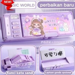 

PROMO Tempat Pensil Multifungsi Motif Unicorn / Dinosaurus / Astronot Untuk Anak Tk/Kotak Pensil Pola Kartun Lapisan Ganda Tunggal Dengan Rautan Kapasitas dvc-78