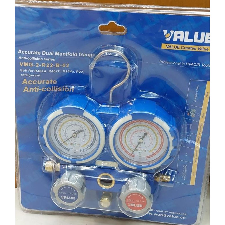 Testing Manifold Analizer Ac Alat Isi Freon R22 R134 R404 R407 Value Original Dan Terlaris