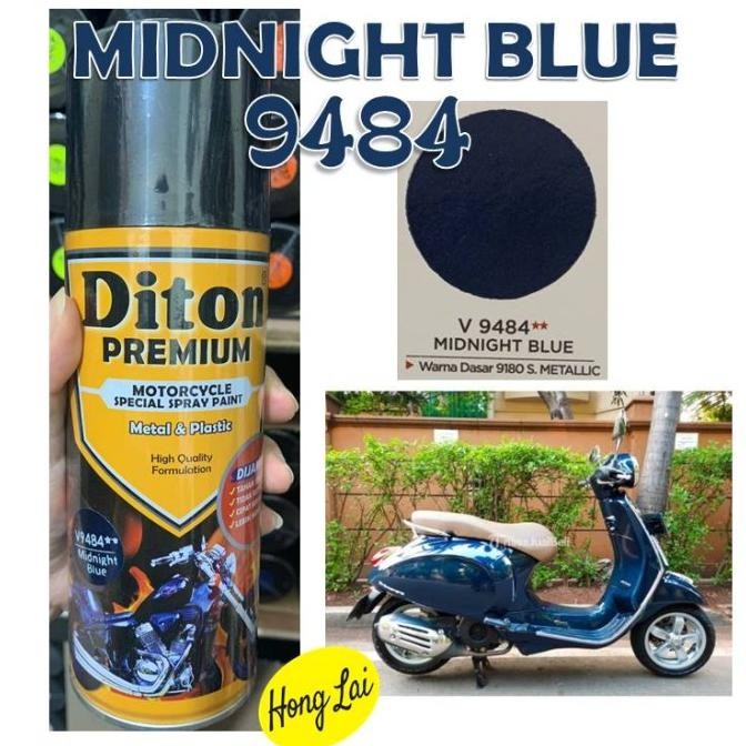 Sale Cat Pilox Diton Premium Vespa Midnight Blue 9484 Warna Biru Tua Gelap