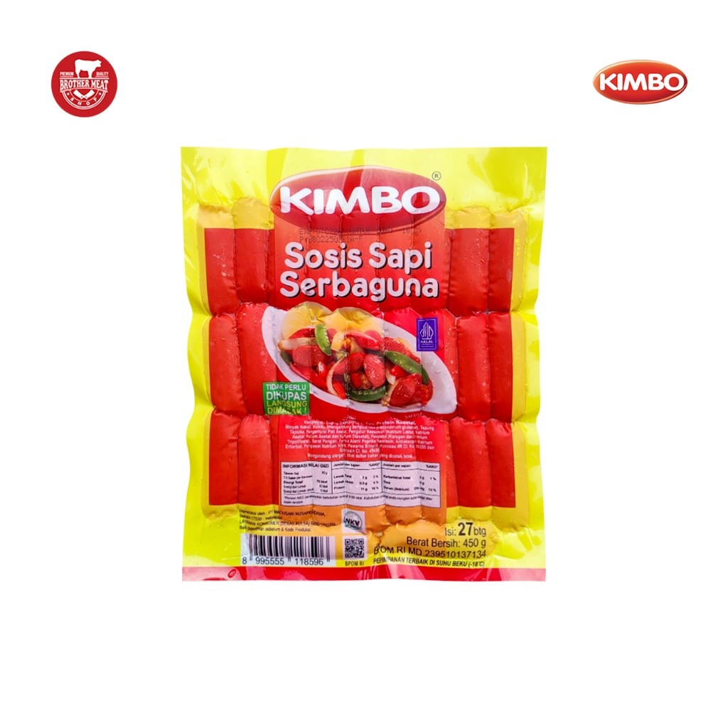 

Kimbo Sosis Sapi Serbaguna, Mini Cooktail 450gr - Brothermeatshop