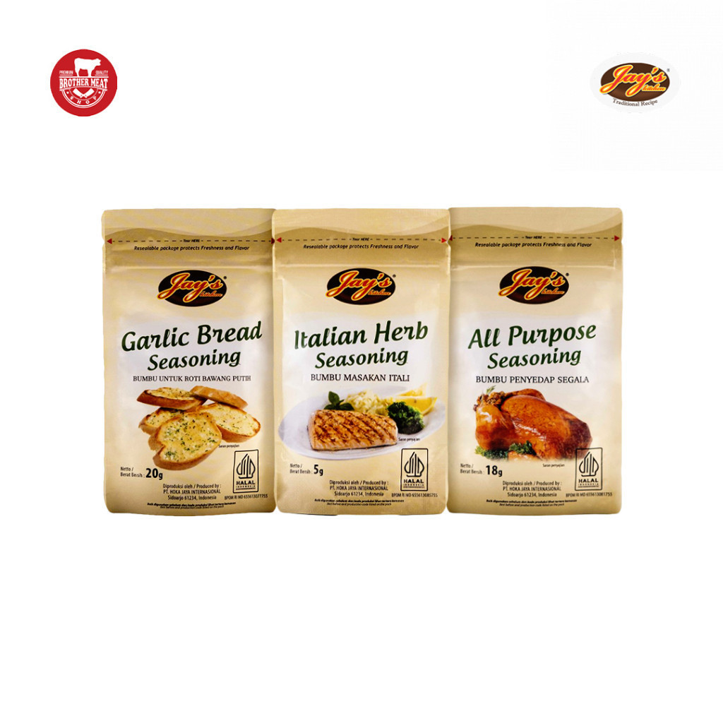 

Jay's Kitchen Seasoning Spices Zip Lock, Bumbu Rempah Alami